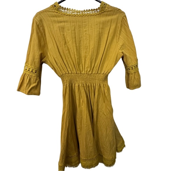 Elegant Mustard Yellow Dress - Picture 2 of 5